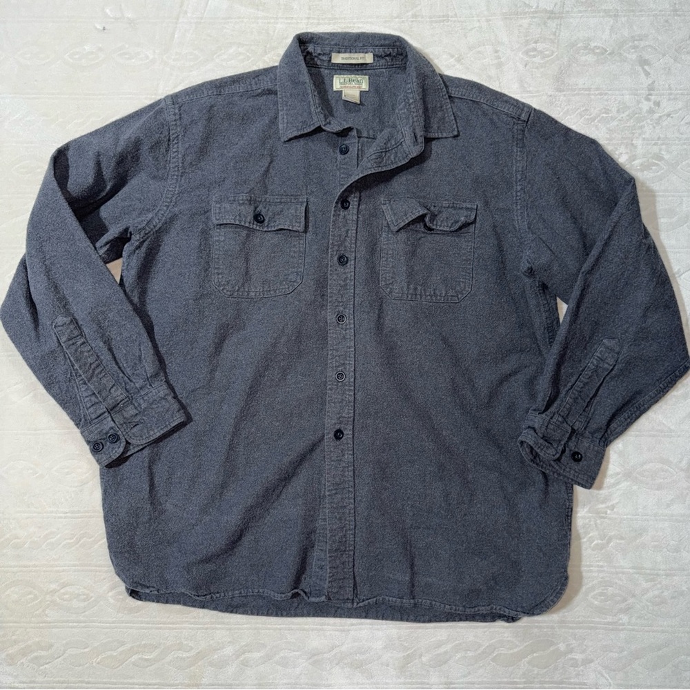 Men’s L.L. Bean Chamois Cloth Button Up Shirt